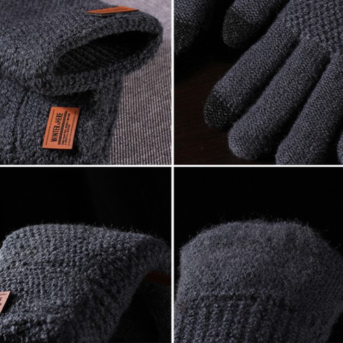 Winter Warm Gloves Thick Soft Touch Screen Knitted Mitten For Women Men Outdoor - Picture 11 of 21