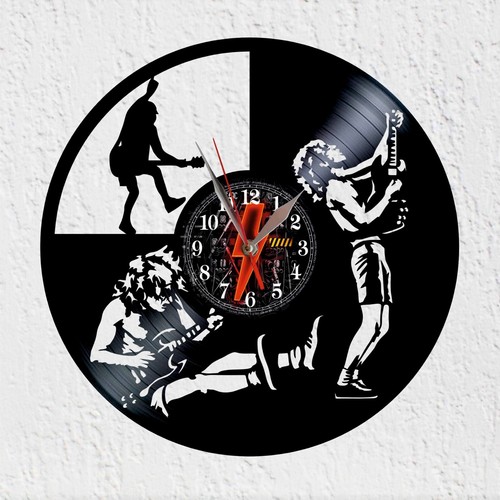 Schallplattenuhr Band Hard Rock Musik Heavy Metal ACDC Angus Young - Bild 1 von 7