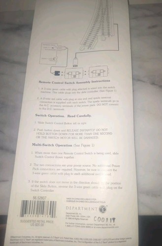 Dept 56 Village Express Train Left Switch Track 52807 SEALED - Picture 7 of 7