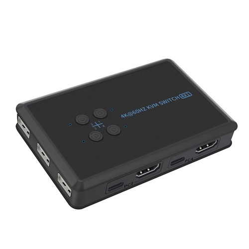 KVM Switch 4 Port für 4 PC Sharing mit Maus Drucker - Afbeelding 4 van 12
