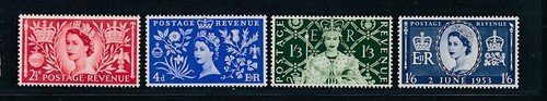 D419545 Great Britain MNH Queen Elizabeth II 1953 Sc. 313-316