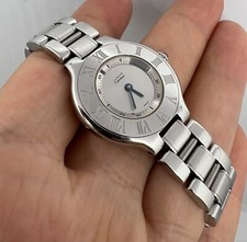 MUST DE CARTIER 21  S.STEEL  REF 1340  QUARTZ WOMAN'S WATCH 28 mm
