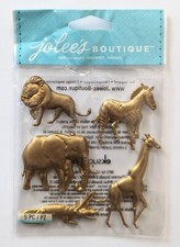 RARE Jolee's Gold Animals Scrapbooking Stickers