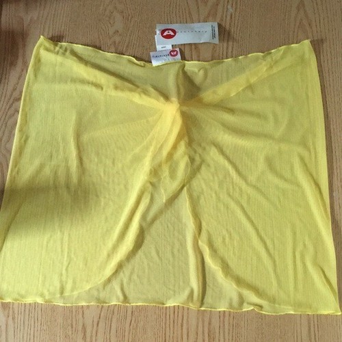 New Swimsuit Sarong Cover up Yellow Stretchy Sexy One Size - Picture 4 of 8