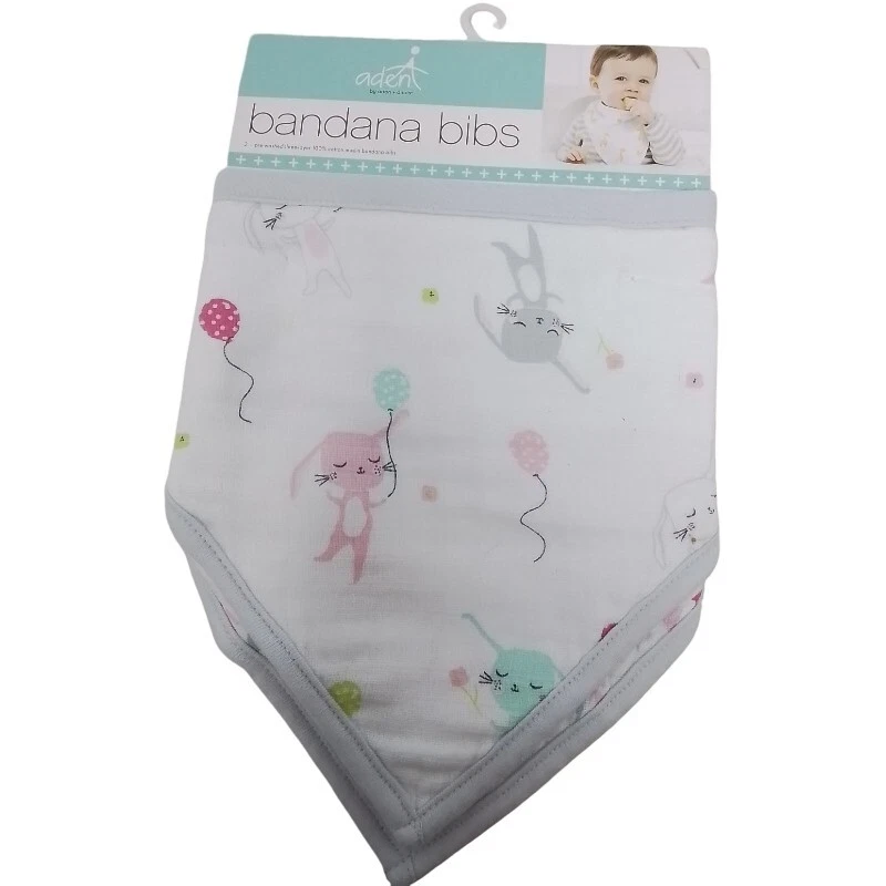 Baberos de plátano Aden & Anais 2 muselina 100 % algodón Foto 2 de 4