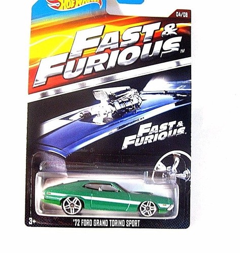 FORD GRAND TORINO SPORT, FAST AND FURIOUS GREEN HOTWHEELS 1:64 MODELLINO AUTO... - Foto 4 di 12