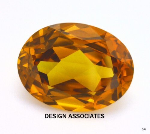 LAB CREATED GOLDEN SAPPHIRE 9X7 MM OVAL CUT AAA - Picture 1 of 1