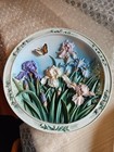 2 Lena Liu'S 1st Issue 7" Wall Plate, W/ Letter The Iris Garden & Peony Garden