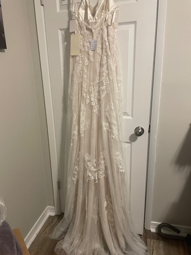David's Bridal Melissa Sweet SIZE 8 Wedding Dress Beaded Floral Ivy MS251177 - Picture 3 of 4