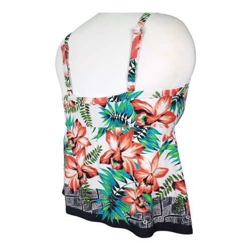 Coco Reef Underwire Tankini Swim Top Womens Plus Size 18W Bra Size 40C - Picture 5 of 10