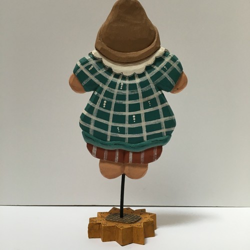 Country Folk Art Scarecrow Sunflower Girl DEREK ADAMS Wood Carved Painted Signed - Picture 2 of 7