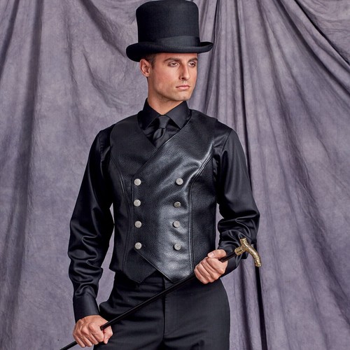 Simplicity Pattern S9087 Men's Costume Button Zip Up Steampunk Waistcoat Vests - Picture 5 of 12