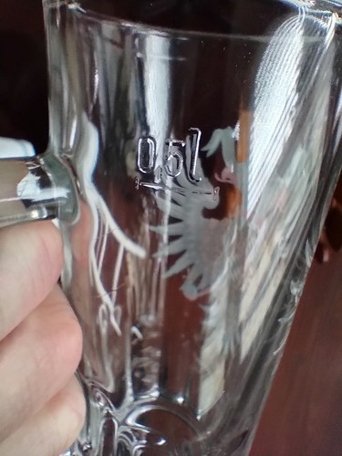 Vtg Original Gerzit 0.5 Lt Pilsner Stein Raised Bayern Coat of Arms & Glass Mug - Picture 13 of 15