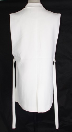 Gilet ZARA BIANCO CON SFIATO risvolto colletto aperto lato sartoriale senza maniche BLAZER - Foto 15 di 22