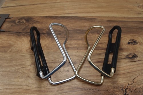 set of two water bottle cages basket for MTB vintage silver / gold - Picture 10 of 10