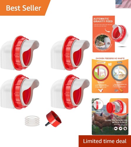 Smart Chicken Feeding System - 4 Ports with Rainproof Design for Clean Feed - Picture 1 of 9