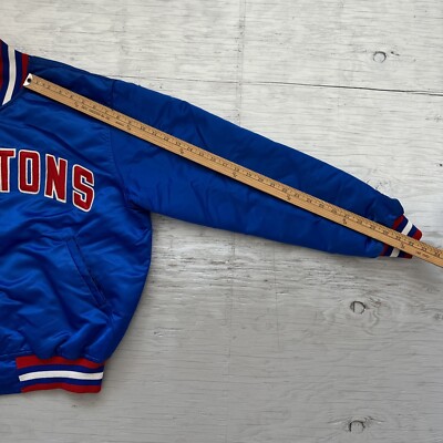 NBA Detroit Pistons Starter スタジャン Mサイズ NBA Starter Satin Detroit Pistons Jacket - Paragon Jackets