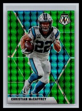 🏈 CHRISTIAN MCCAFFREY 2020 MOSAIC PRIZM GREEN HOLO REFRACTOR # 36