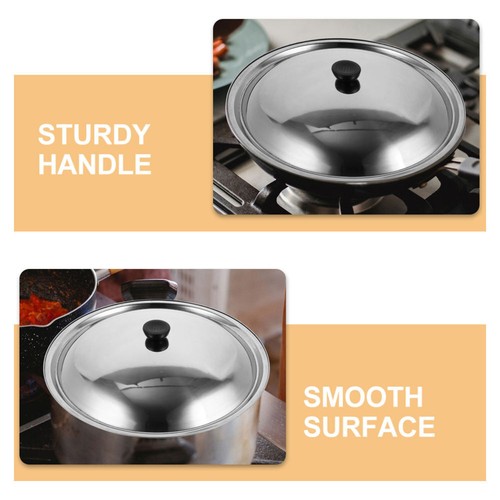 2 Pcs Stainless Steel Pot Lid Universal Pan Replacement for Skillet Travel - Picture 10 of 12