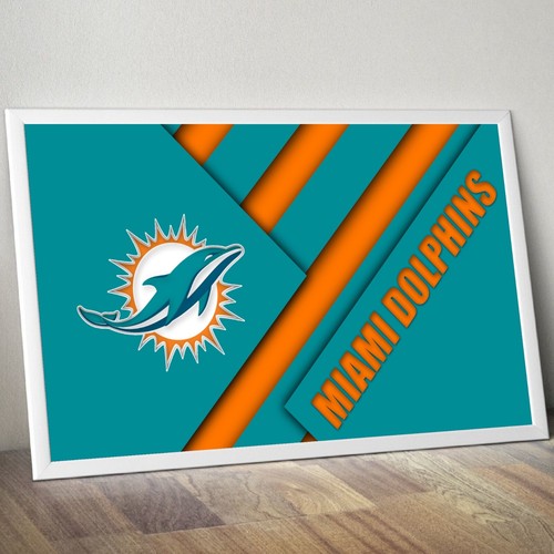 Team NFL on Material Design Football Art Print Sport 24" x 16" 60x40cm POSTER - Picture 10 of 12