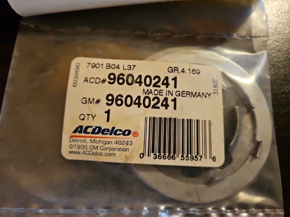 NOS ACDelco 96040241 Lavadora Auto Trans Mount - 2ª Embreagem Hsng Lavadora de Empuxo (1) - Imagem 2 de 3