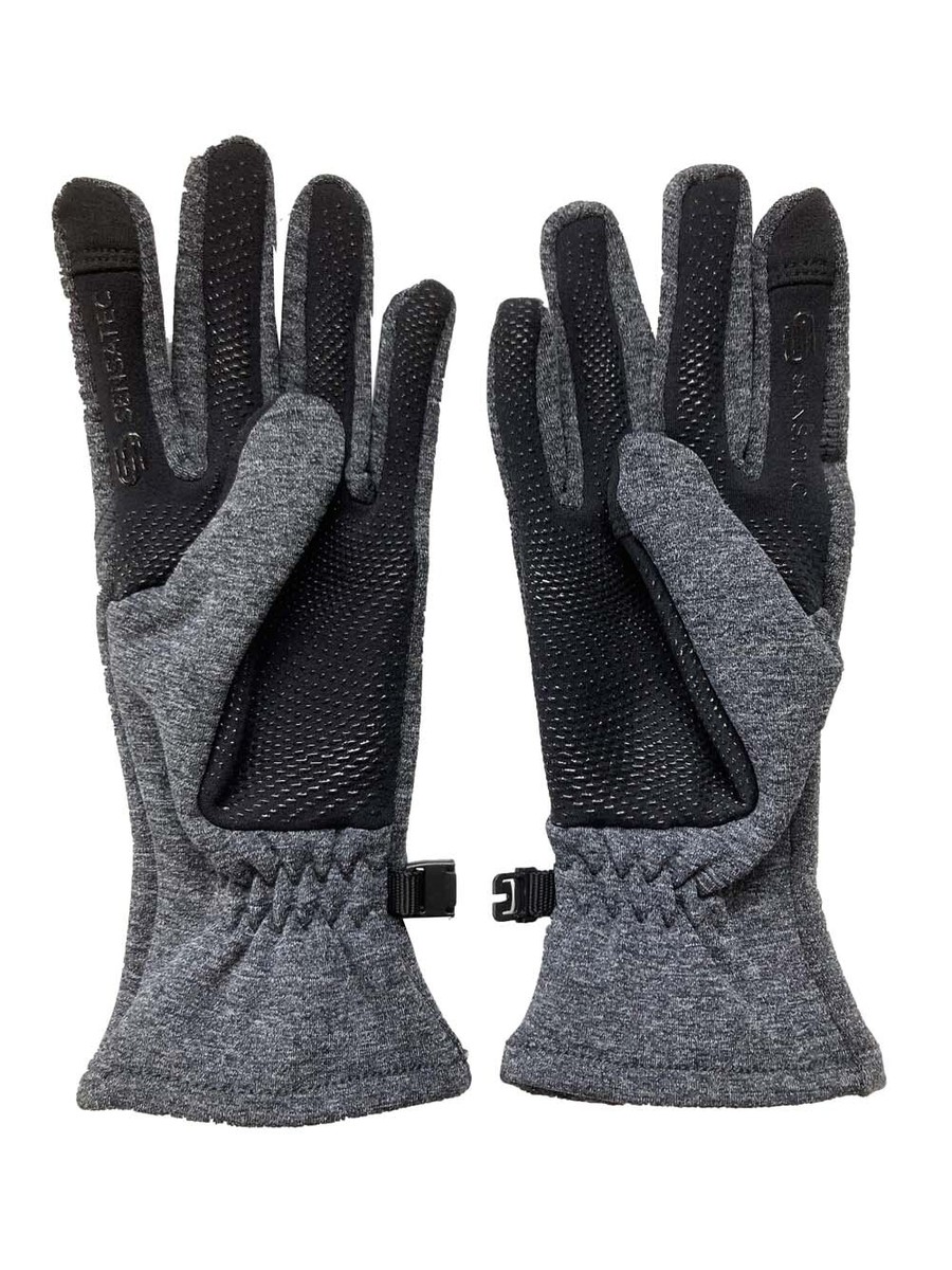 Head Women's Touchscreen Stretch Fleece Running Gloves Grey