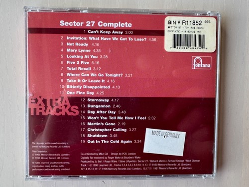 Sector 27 - Complete - 1996 Mercury Fontana CD - Tom Robinson Band - Picture 2 of 6
