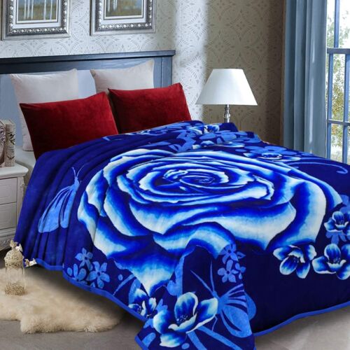 Heavy Weight Soft 2PLY Blankets Reversible Bed Throw King Size Comforter - Picture 33 of 34