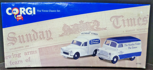 VINTAGE SUNDAY TIMES VAN SET; MORRIS MINOR & BEDFORD CA; NEW 1:43 SCALE DIECASTS - Picture 2 of 24
