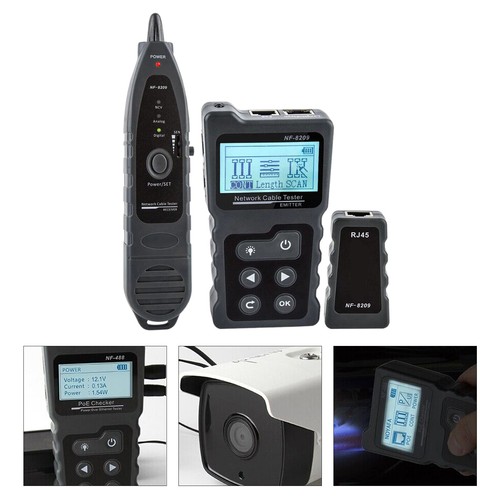 LCD Display Cable Tracker LAN Tester PoE Ethernet CAT5 CAT6 Cables Network Tool - Picture 8 of 12