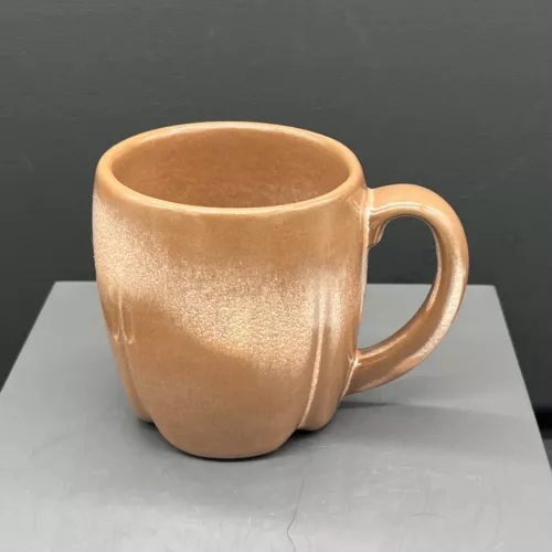 Frankoma Pottery Mug PLAINSMAN CINNAMON VINTAGE 1950's C6 Ridged Side