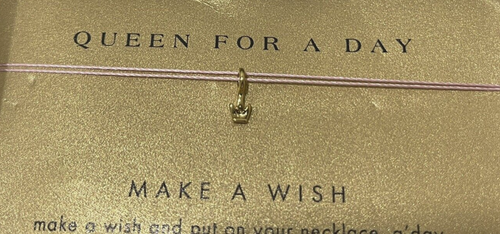 Dogeared Gold Dipped ''Queen for A Day'' Necklace Pendant 18'' One Size 1507 - Picture 2 of 3