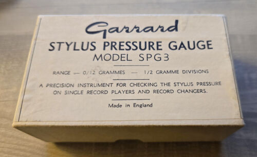 Garrard SPG3 Vintage Precision Stylus Pressure Gauge 0-12g – In Box – Rare CLEAN