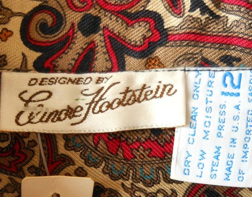 Vintage Paisley Print Blouse Size M Size 6/8/10 Button Front Elinore Hootstein - Picture 2 of 9