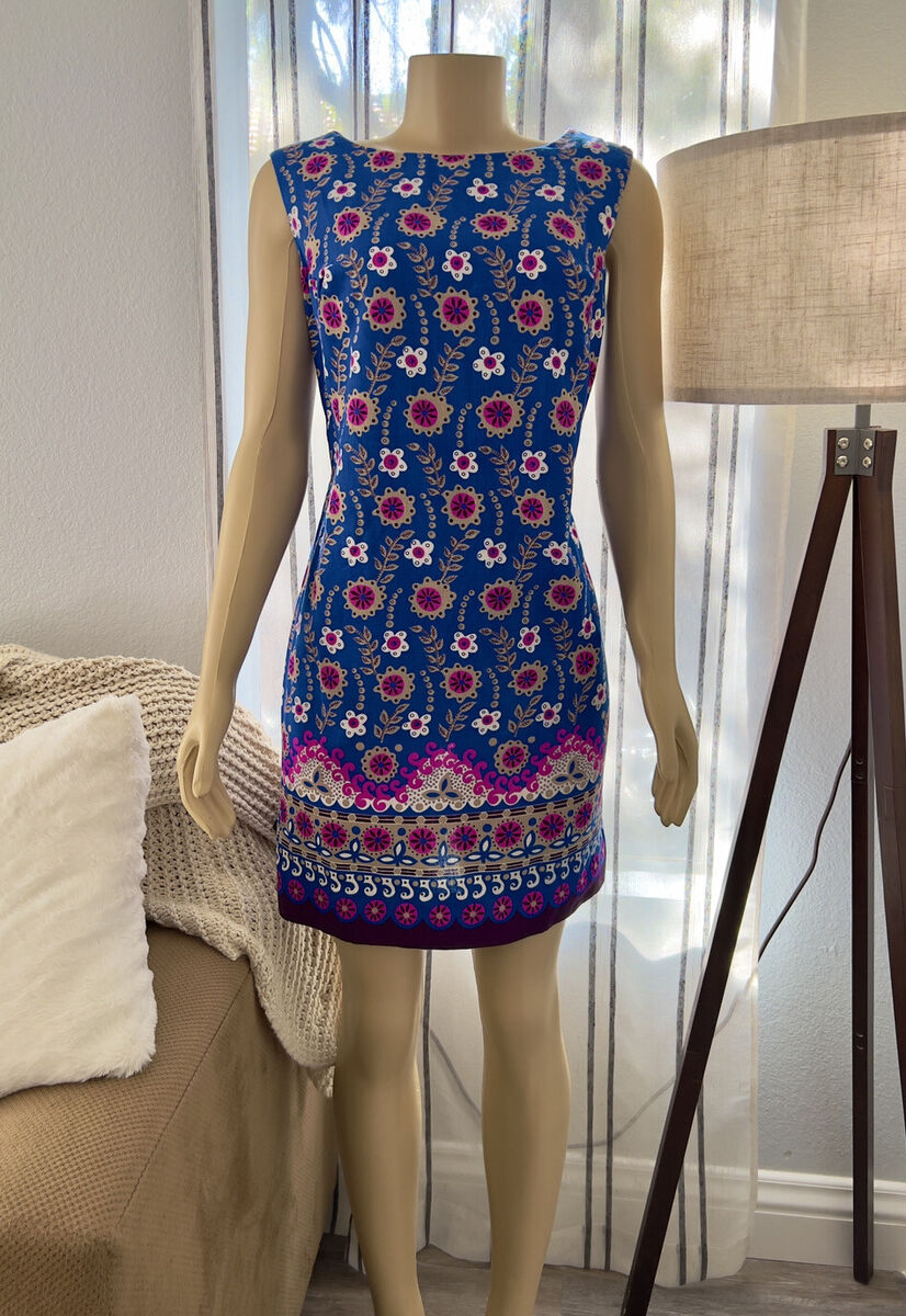 Vintage Sleeveless Retro Shift Dress Size M Medium ROBERTA LYNN