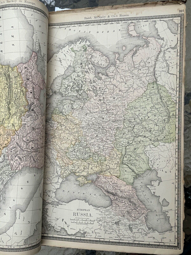 Vintage Rare Rand McNally Business Atlas Book 1891 all state, country + RR Maps - Picture 13 of 17