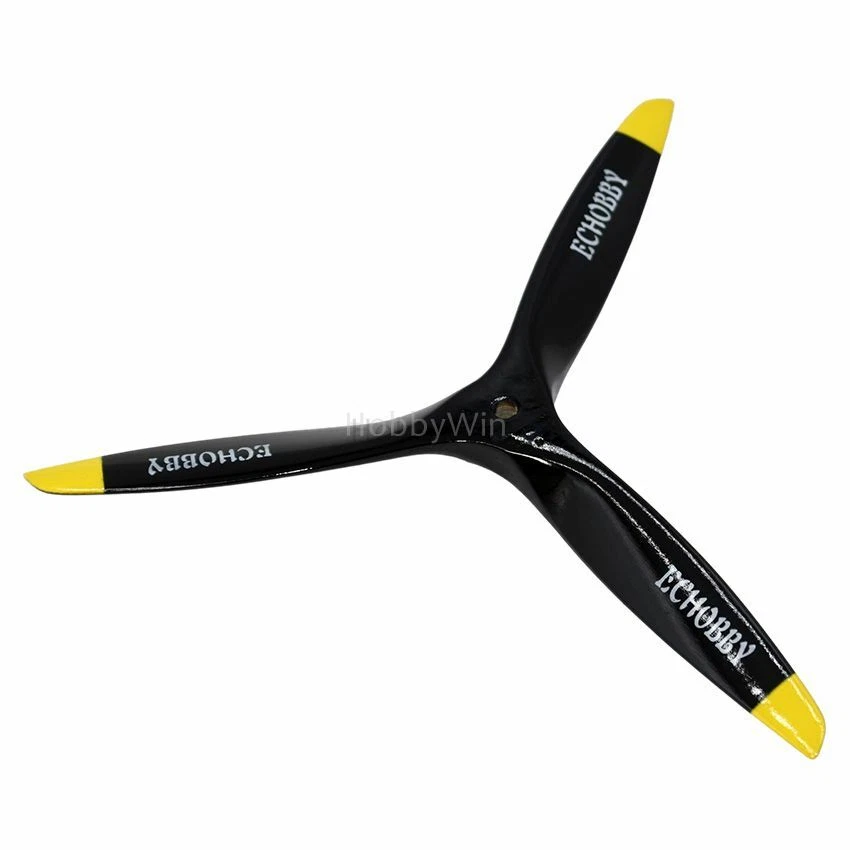 3 Bladed 10x6 Engine Power Wood Propeller Black for Nitro Gas RC Model Airplane - Image 2 of 4
