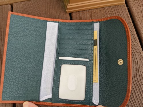 Dooney & Bourke Teal Pebble Grain Continental Clutch Wallet - Picture 5 of 6