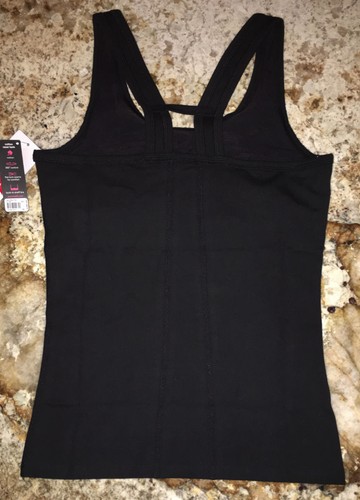 YUMMIE Jackie Racer Back Tank Shapewear Fitness Tank Top BLACK Womens XS S L - Picture 5 of 7