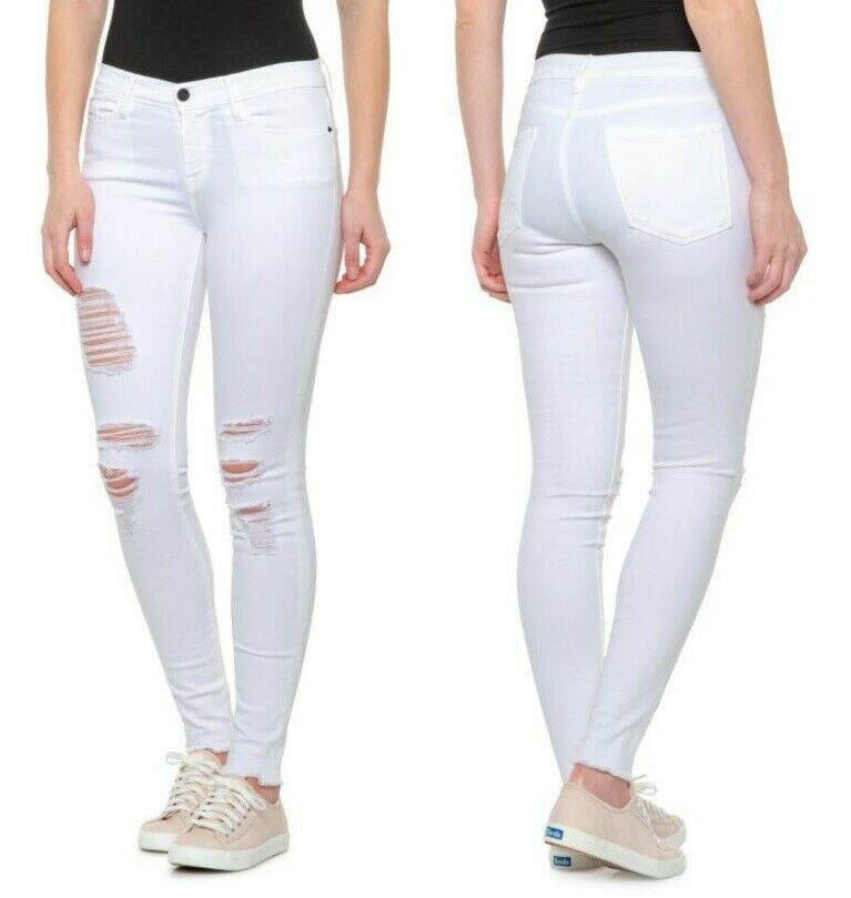 Frame Jeans Le Skinny De Jeanne Womens sz 27 White Denim