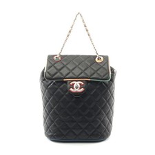 Chanel Matelasse Lambskin Backpack Women Black One Size 518995