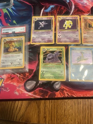 New Listing1999 Pokémon Fossil Dragonite Holo Card PSA 6 And More Holos