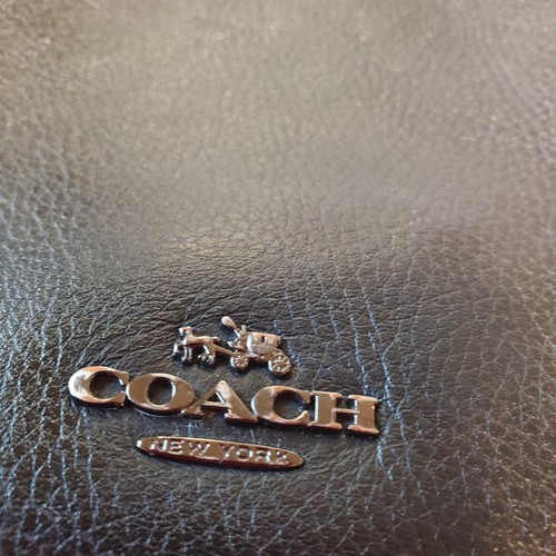 Coach Dufflette Leder Umhängetasche schwarz 21377 Reißverschluss Pebbled Hobo minimalistisch  - Bild 21 von 24