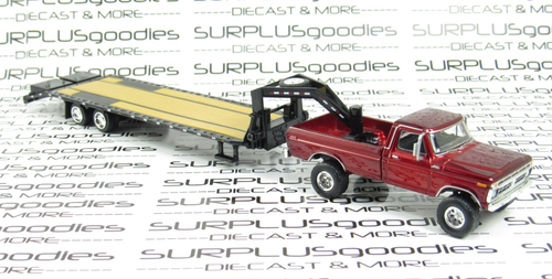 Greenlight 1:64 LOOSE Ruby Red 1977 FORD F-250 F250 Pickup w/Gooseneck Trailer - Picture 5 of 10