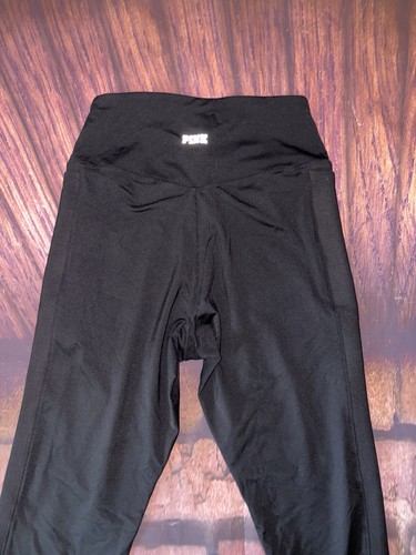 VS PINK Outfit Medium Victoria’s Secret Sport Tank Leggings hinten offen schwarz Logo - Bild 10 von 24