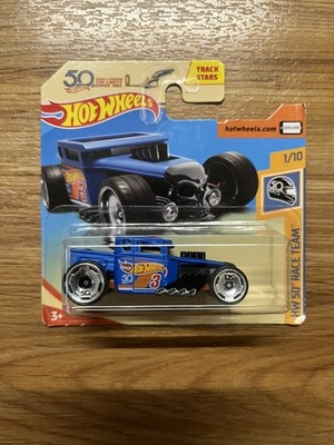 Hot Wheels Bone Shaker BLAU Track Stars HW 50th Race Team 2018 FJX19 Neu OVP