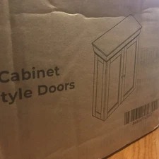 Teamson Home Wall Cabinet 24"x8"x22.25" White Wooden w/ 2 Adjustable Shelves