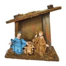 7" Nativity Scene Figure Set Italy Stable Manger Holiday Christmas Home Decor 