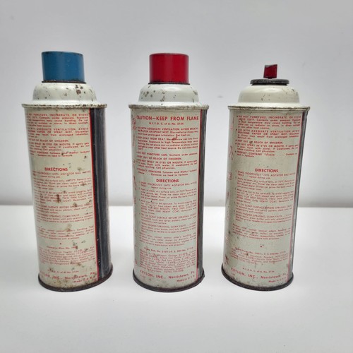 60er Jahre KRYLON kleine Metallkappe Sprühfarbe Emaille Dosen rot Champion blau & silber - Bild 4 von 10