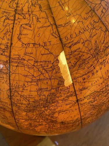 Globo de biblioteca iluminado georama vintage  - Imagen 14 de 21